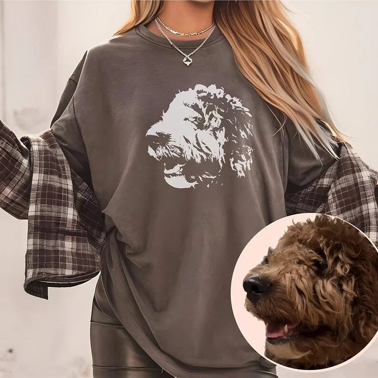 Custom Dog Shirt, Your Pet Photo Print T-shirt Sweatshirt Hoodie