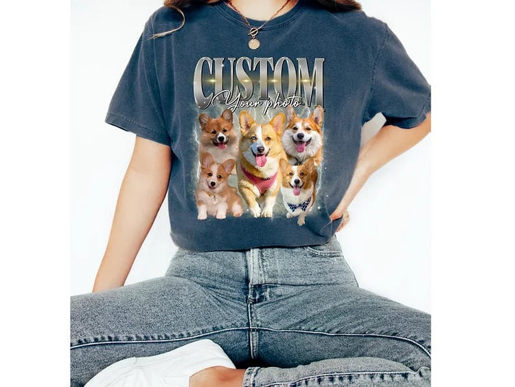 Custom Retro Dog Shirt, Personalized Pet Tee