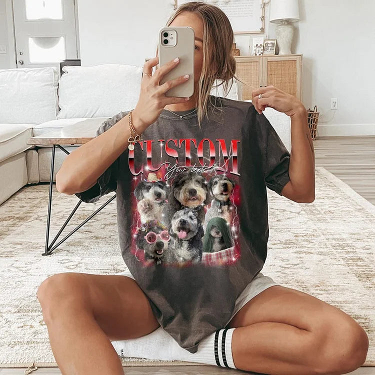 Custom Bootleg Shirt, Pet Shirt with Photo and Name