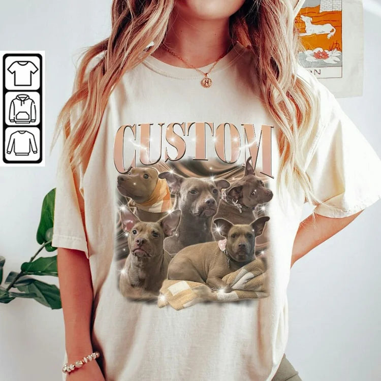 Custom Dog Cat 90s Bootleg Shirt