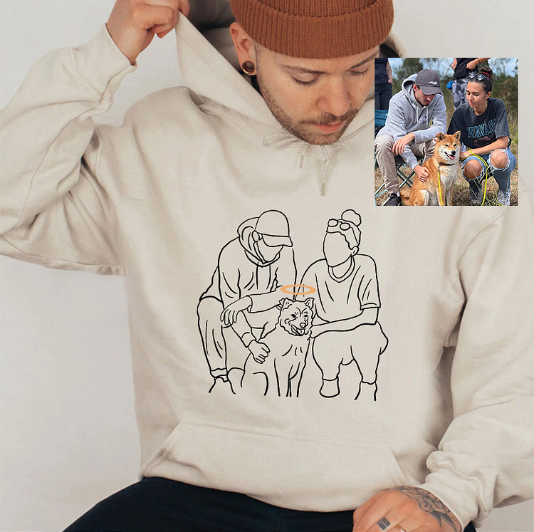 Custom Pet Photo Embroidered Sweatshirt