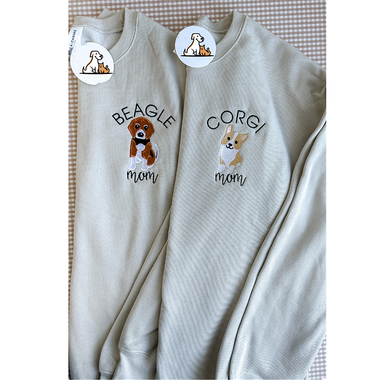 Custom Pet Portrait Embroidered T-shirt Sweatshirt Hoodie