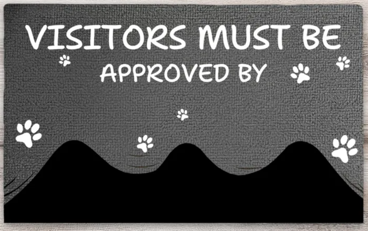 Visitors Must Be Approved By - Gift for Pet Owners - Personalized Doormat