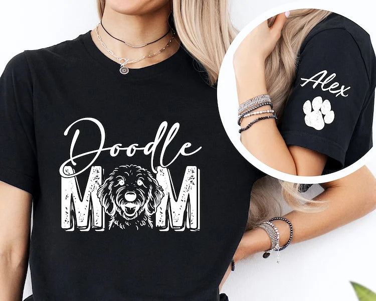 Custom Dog Mom Sweatshirt, Personalized Dog Photo Print T-shirt Sweatshirt Hoodie