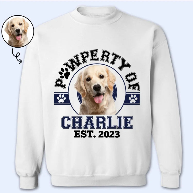 Custom Pet Photo Pawperty of Hoodie Personalized Print Sweatshirt