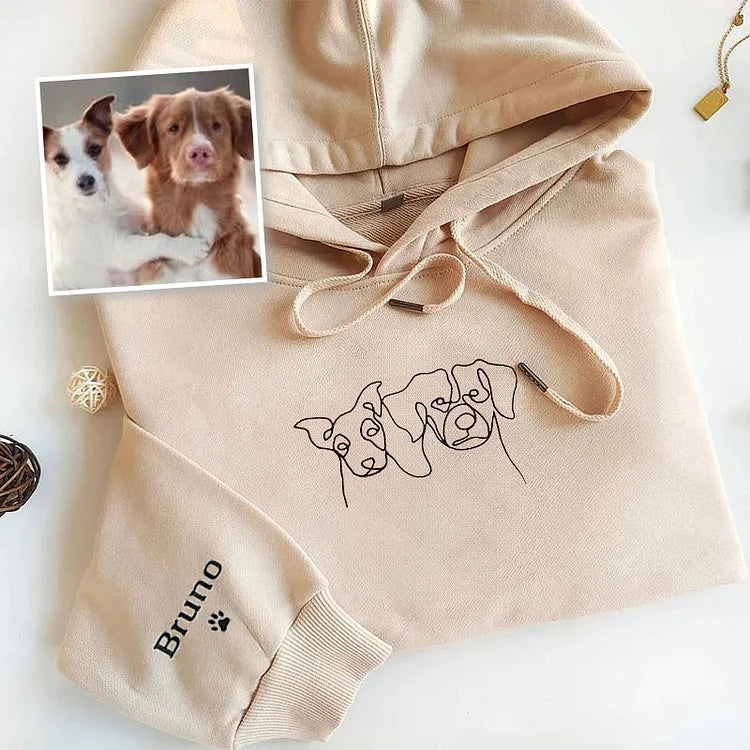 Personalized Pet Embroidered Center Sweatshirt