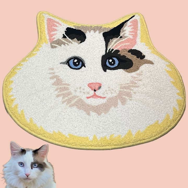 Handmade Custom Flock Rug-Custom Pet Portrait Rug