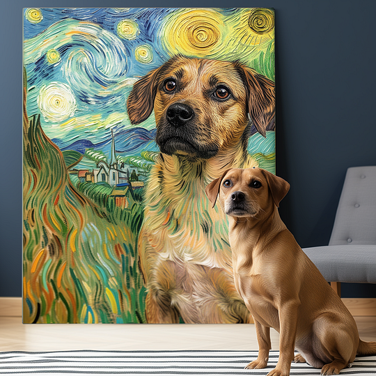 VG-Starry Night Texture Canvas