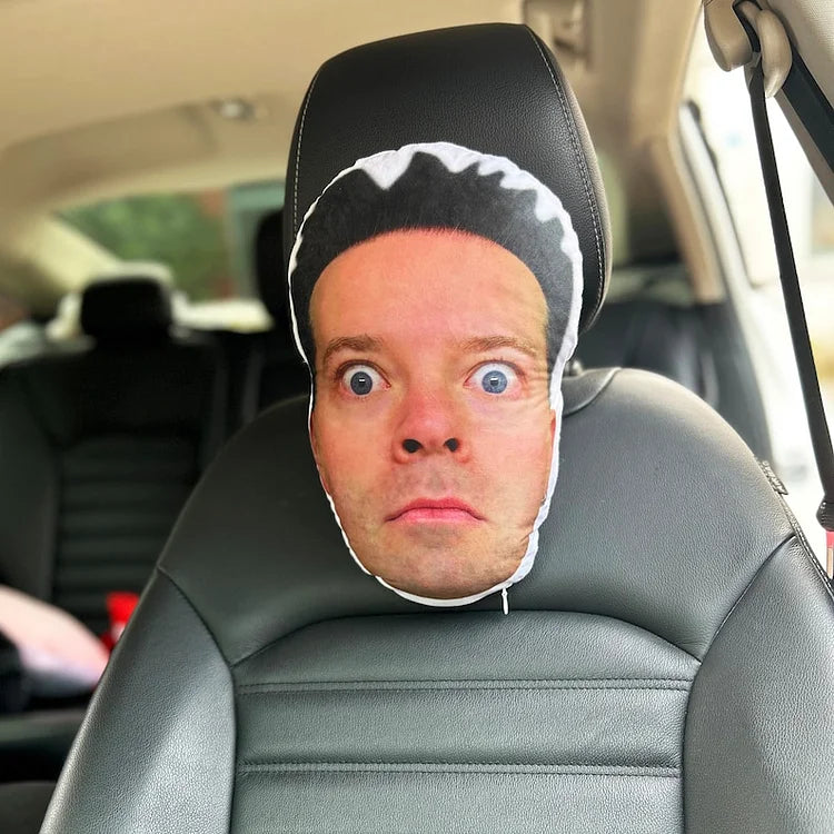 Custom Dog Face Car Neck Pillow