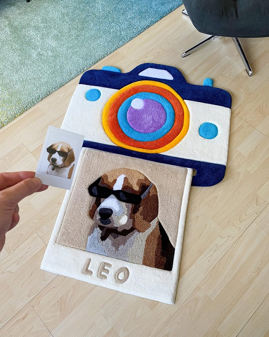 Custom Snapshot Hand Flock Rug | Personalized Pet Rug