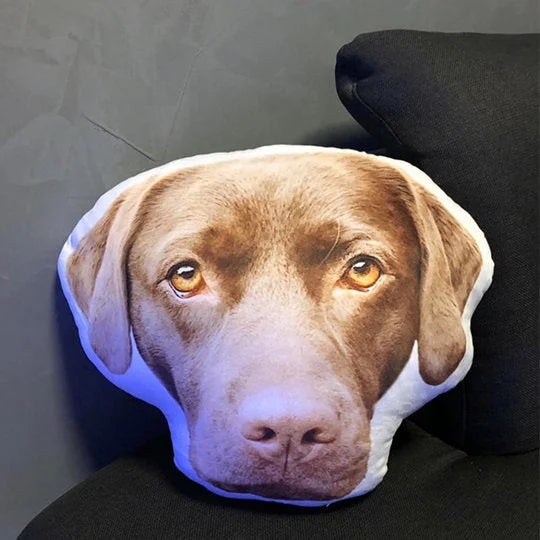 Custom Dog Face Pillow, Custom Shaped Pillow