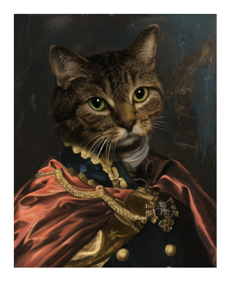 Royal Prince: The Cloak Custom Pet Portrait Canvas