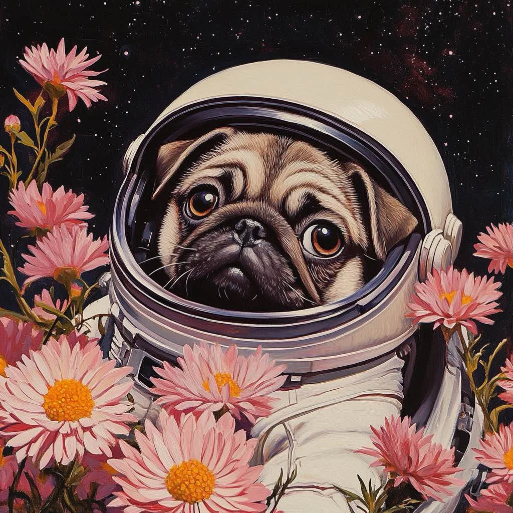 Large Size | Astronaut: Custom Pet Portrait Canvas