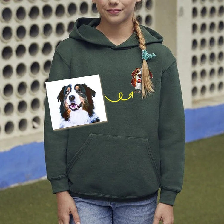 Personalized Pet Portrait Embroidered Sweatshirt