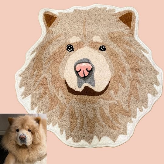 Handmade Custom Flock Rug-Custom Pet Portrait Rug