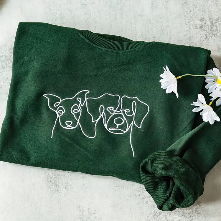 Personalized Pet Embroidered Center Sweatshirt