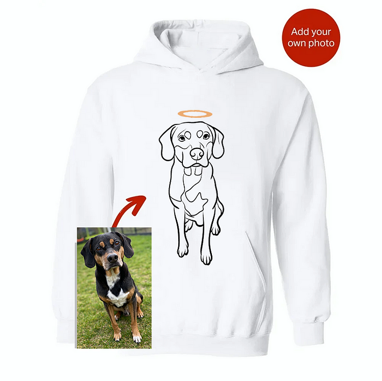 Custom Pet Photo Embroidered Sweatshirt