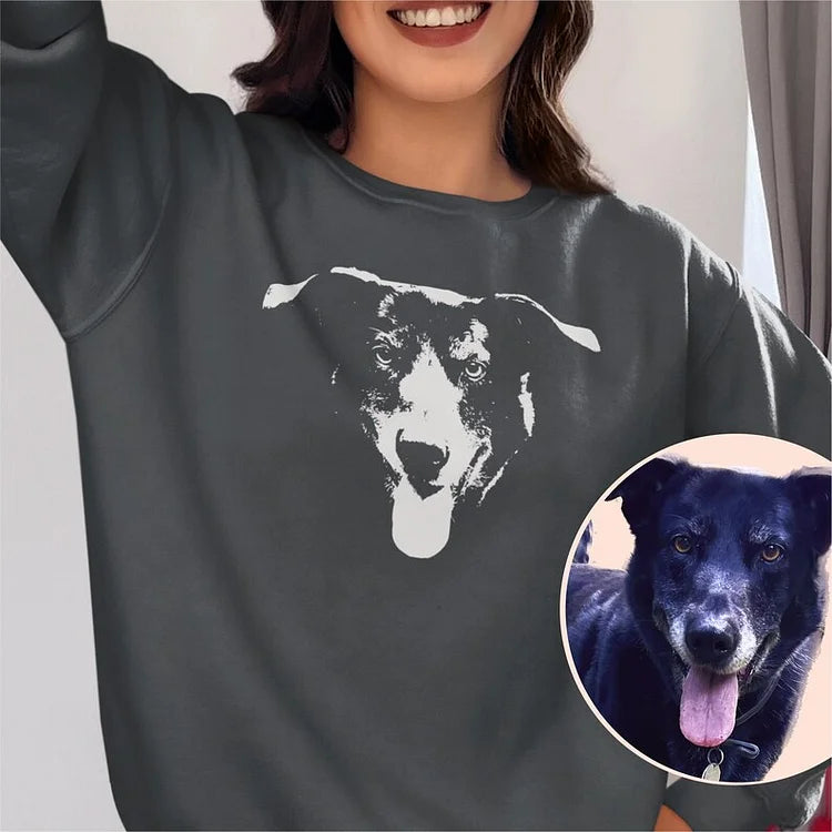 Custom Dog Shirt, Your Pet Photo Print T-shirt Sweatshirt Hoodie