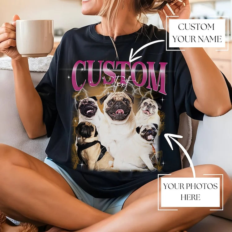 Custom Pet Vintage Shirt Personalize Bootleg