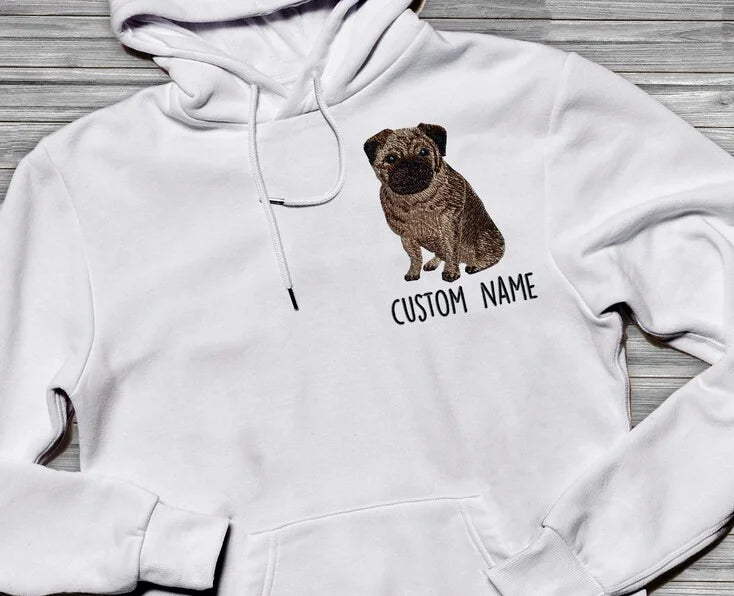 Custom Embroidered Pet Photo Embroidery T-shirt Sweatshirt Hoodie