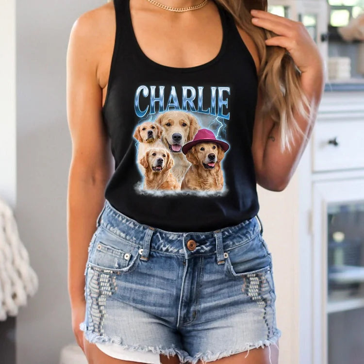 Vintage Custom Dog Tank Top Pet Tank Top