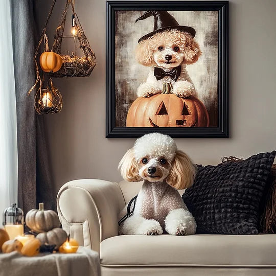 Halloween Series: Vintage Fading Style Pet Texture Canvas