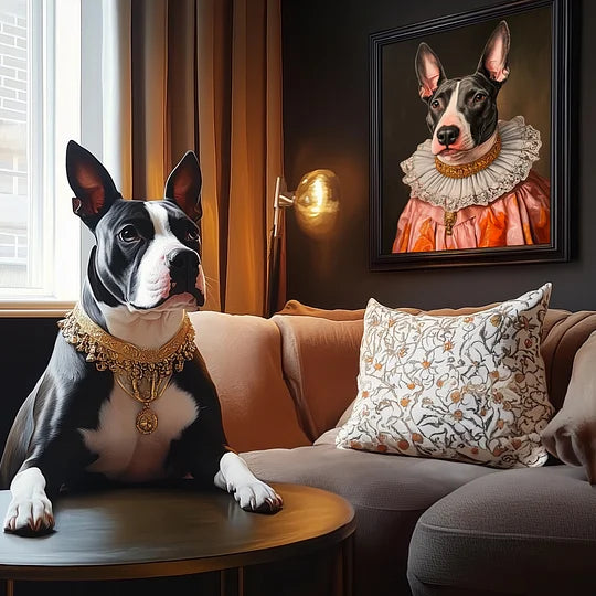 The Renaissance: Custom Pet Portrait Texture Canvas