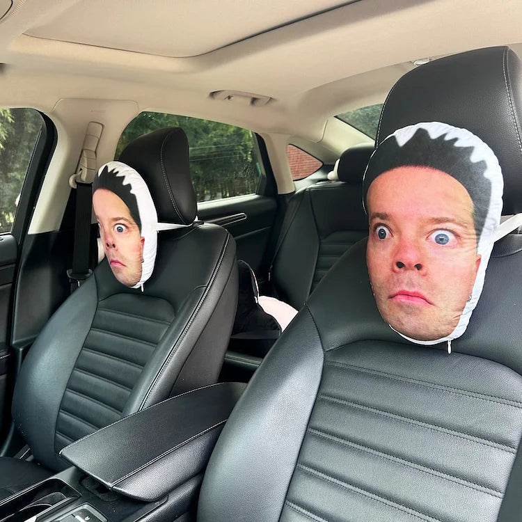 Custom Dog Face Car Neck Pillow