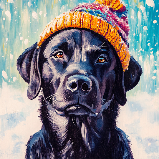 Large Size | Christmas Series: Woolen Knit Cap Pet Canvas