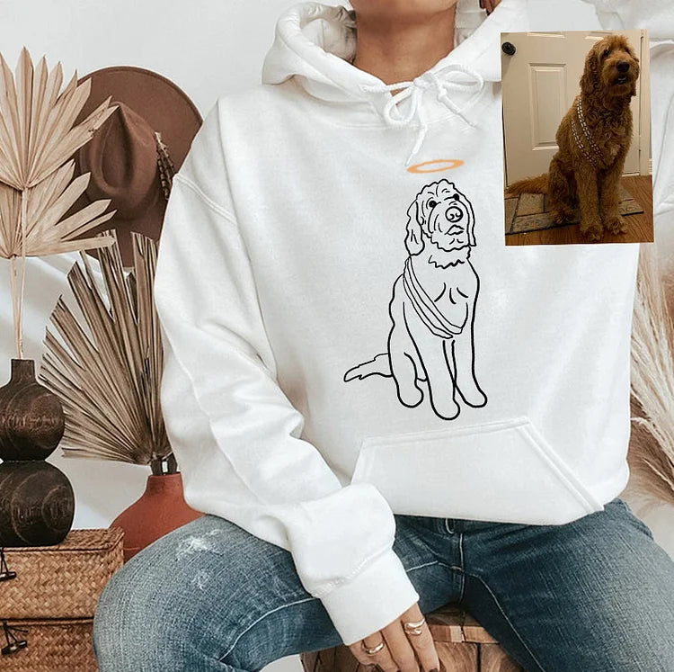 Custom Pet Photo Embroidered Sweatshirt