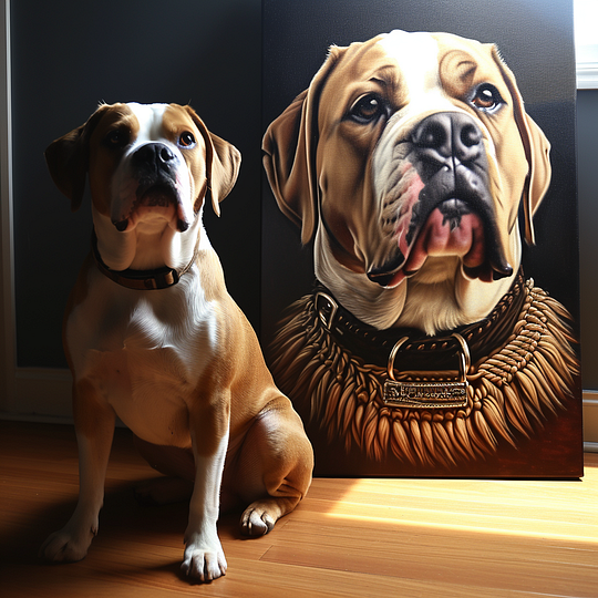 Fantasy Viking: Custom Pet Portrait Canvas