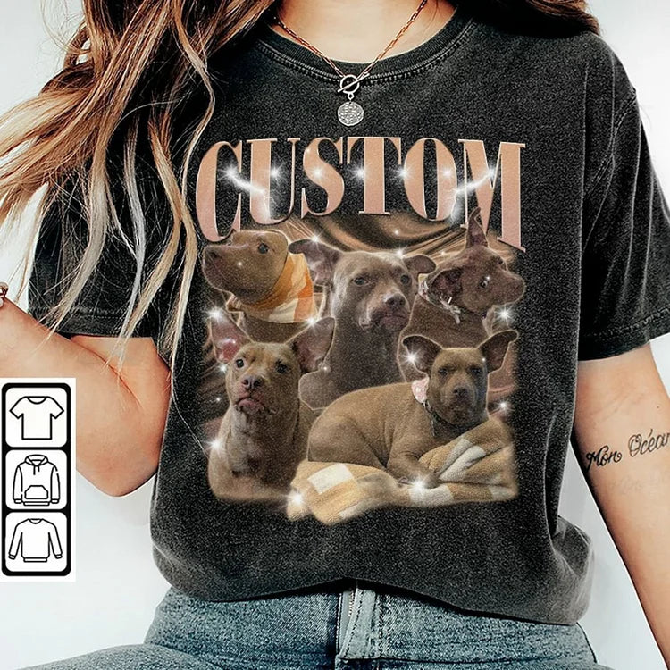 Custom Dog Cat 90s Bootleg Shirt