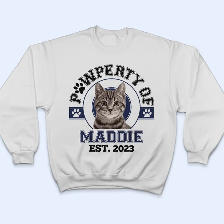 Custom Pet Photo Pawperty of Hoodie Personalized Print Sweatshirt