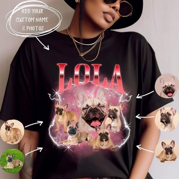 Custom Bootleg Tee Pet Printing T-Shirt Sweatshirt Hoodie