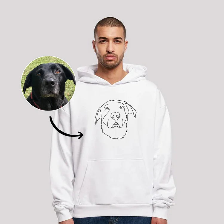 Custom Embroidered Pet Outline Portrait Hoodie/Sweatshirt/T-shirt