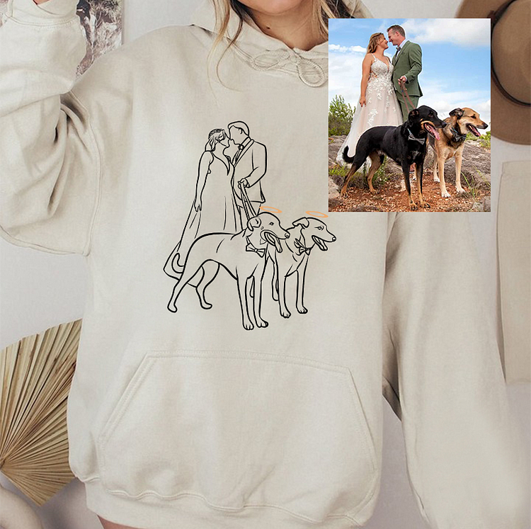 Custom Pet Photo Embroidered Sweatshirt