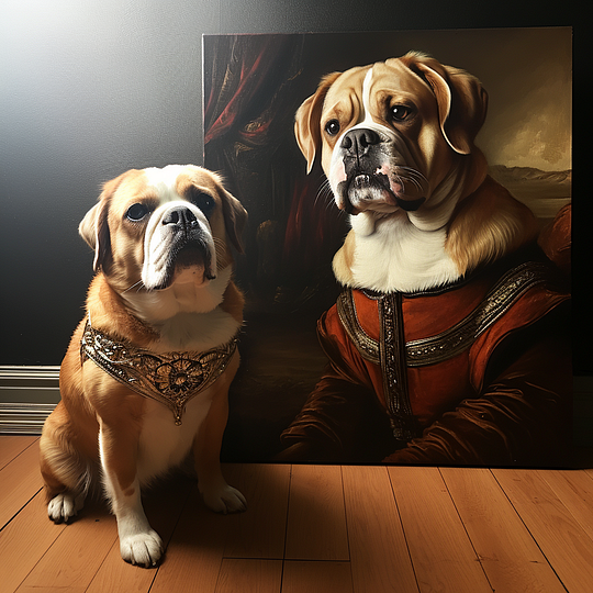 Fantasy Viking: Custom Pet Portrait Canvas