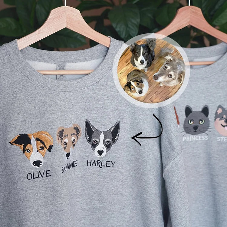 Custom embroidered pet T-shirt| Hoodie | Sweatshirt embroidered Personalized