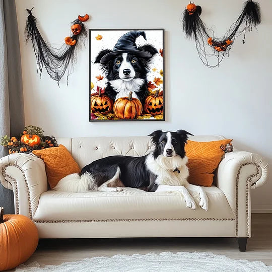 Halloween Series: Autumn Leaves Style Pet Canvas