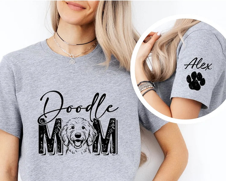 Custom Dog Mom Sweatshirt, Personalized Dog Photo Print T-shirt Sweatshirt Hoodie