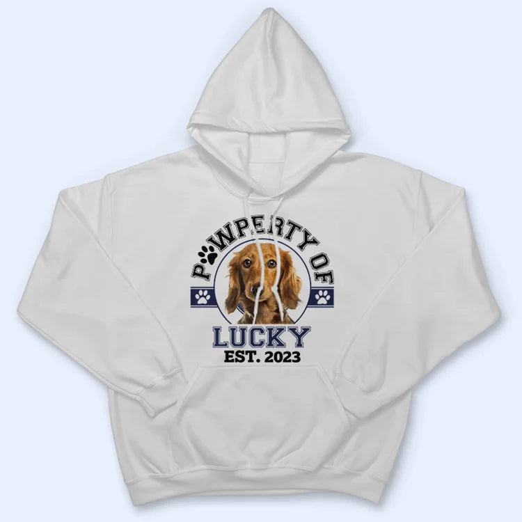 Custom Pet Photo Pawperty of Hoodie Personalized Print Sweatshirt