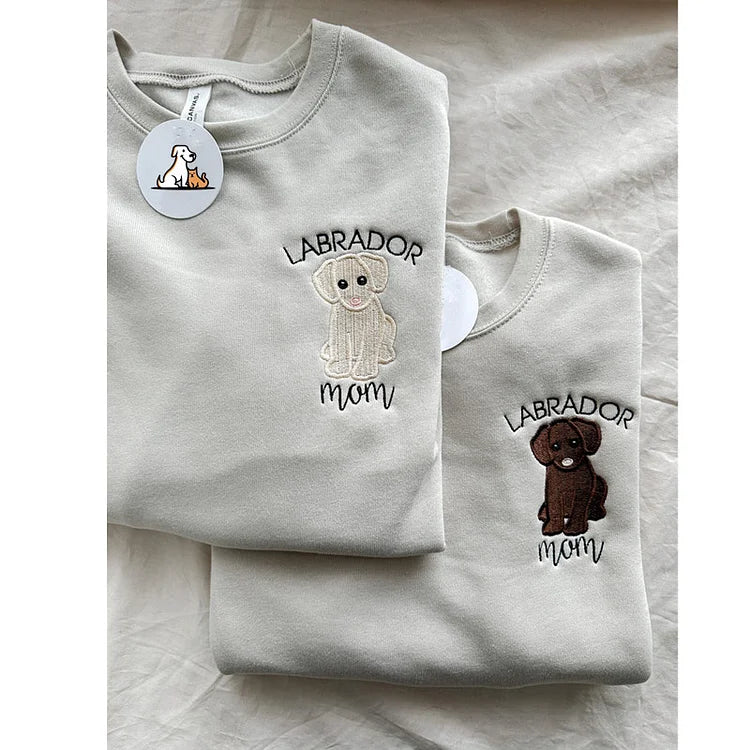 Custom Pet Portrait Embroidered T-shirt Sweatshirt Hoodie