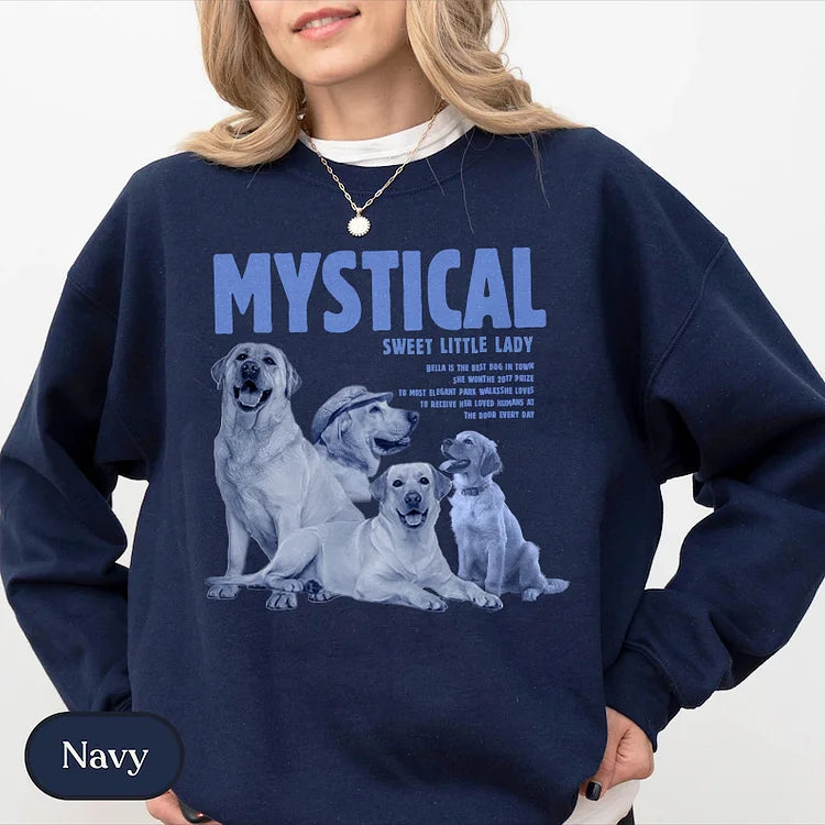 Custom Retro Pet Photo T-shirt Sweatshirt Hoodie | Personalize with Your Pet's Photos, Name, and Words