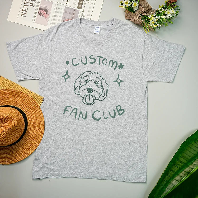 Custom Pet Portrait Outline Embroidered Hoodie T-shirt Sweatshirt