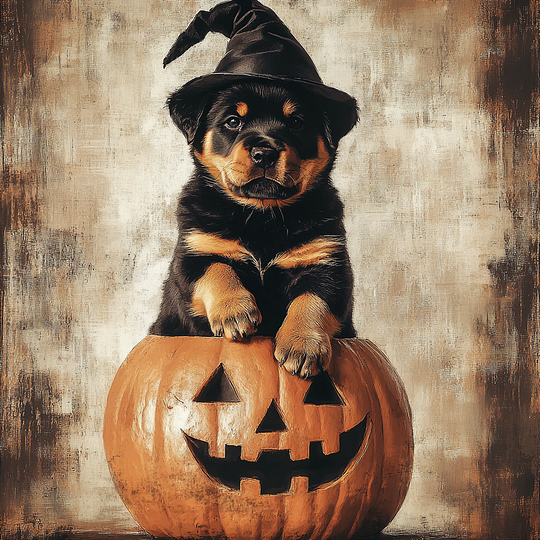 Halloween Series: Vintage Fading Style Pet Canvas