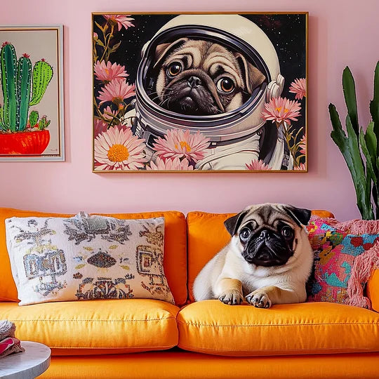 Large Size | Astronaut: Custom Pet Portrait Canvas