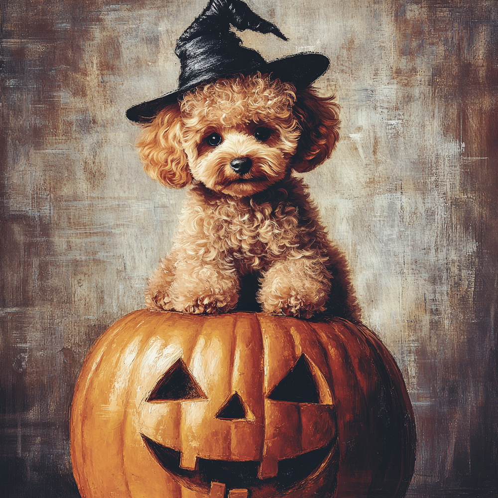 Halloween Series: Vintage Fading Style Pet Canvas