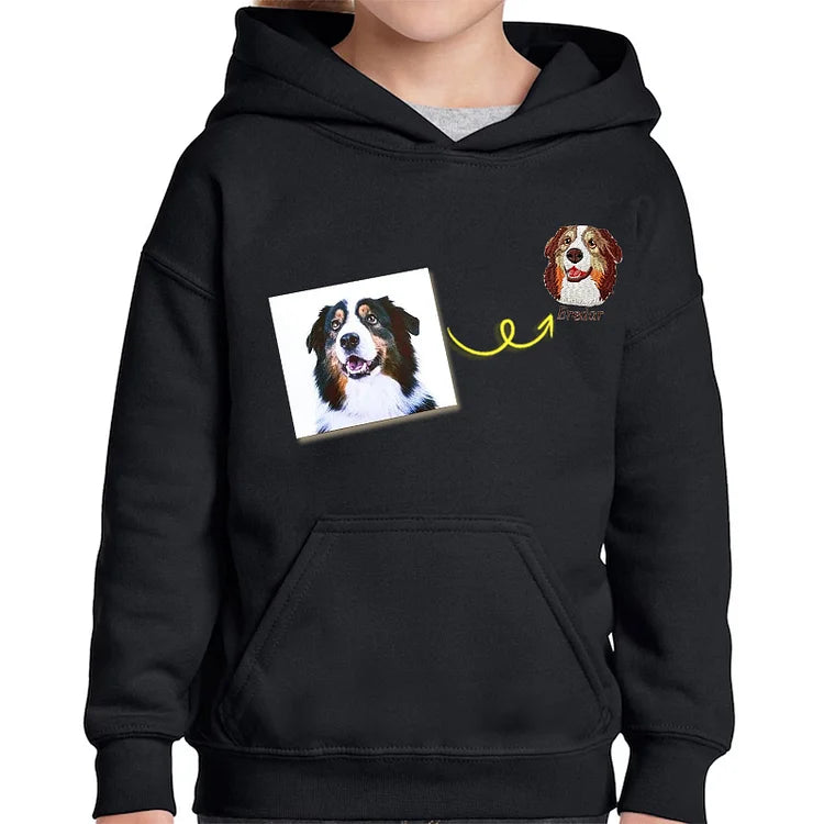 Personalized Pet Portrait Embroidered Sweatshirt