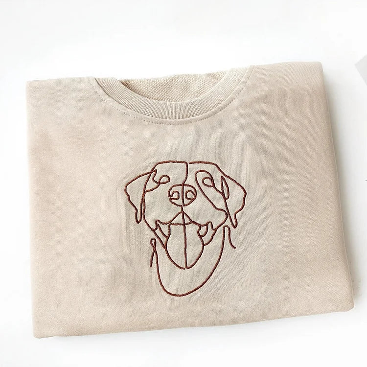 Personalized Pet Embroidered Center Sweatshirt